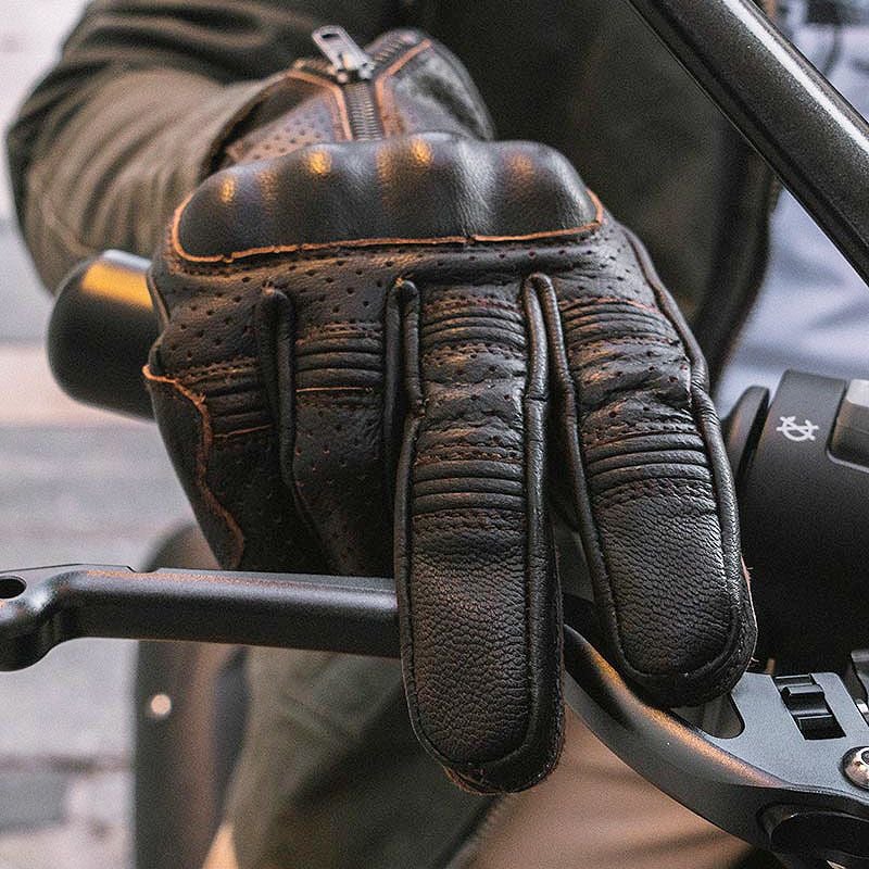 Amsterdam MAN レザーグローブ ダークブラウン By City 4