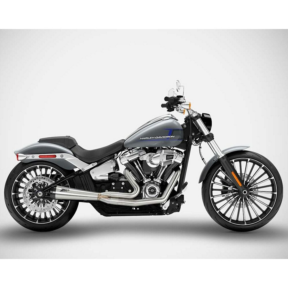 M8ソフテイル ブレイクアウト、ファットボーイ 2-1 フルエキゾーストマフラー (ステンレス) ザード1