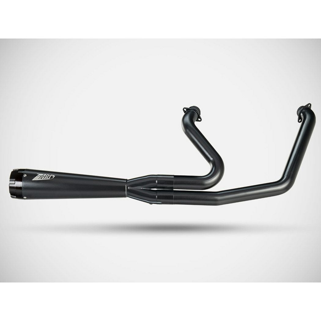 M8ソフテイル ブレイクアウト、ファットボーイ 2-1 フルエキゾーストマフラー (ブラック) ザード4