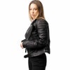 QUEENS 2 LADY レディース ウインター レザージャケット ブラック By City 3
