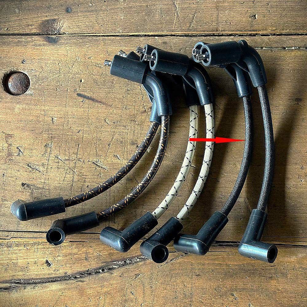 スポーツスター 布巻きスパークプラグコード (ブラック) INFINITY1