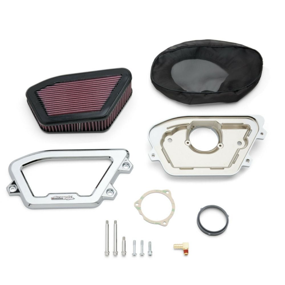 Screamin Eagle エクストリームウェッジ・ハイフローエアクリーナー (クローム) 【CVOロードグライド/ストリートグライド】