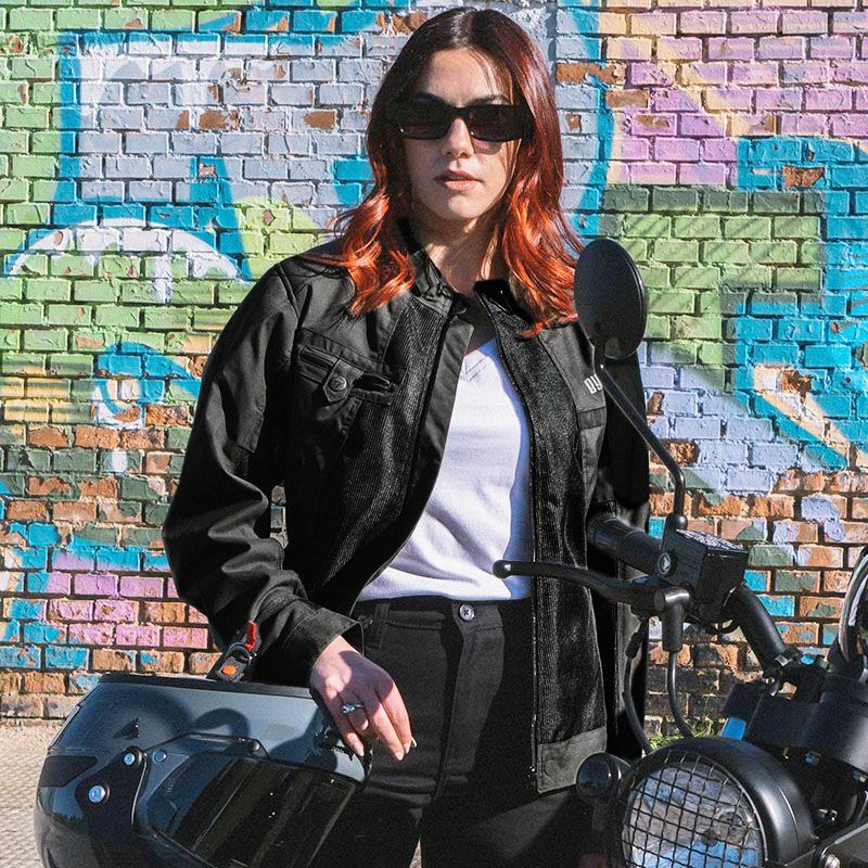 SUMMER ROUTE LADY レディース バイクジャケット ブラック By City 3