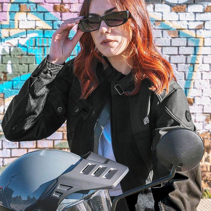 SUMMER ROUTE LADY レディース バイクジャケット ブラック By City 4