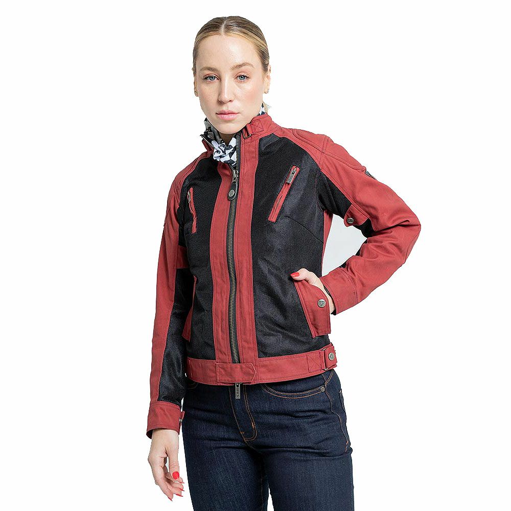 TENEREE VENTY 3 LADY レディース バイクジャケット バーガンディー By
