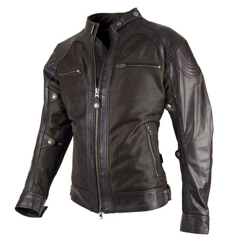 SAHARA MAN レザーメッシュ バイクジャケット ブラウン By City