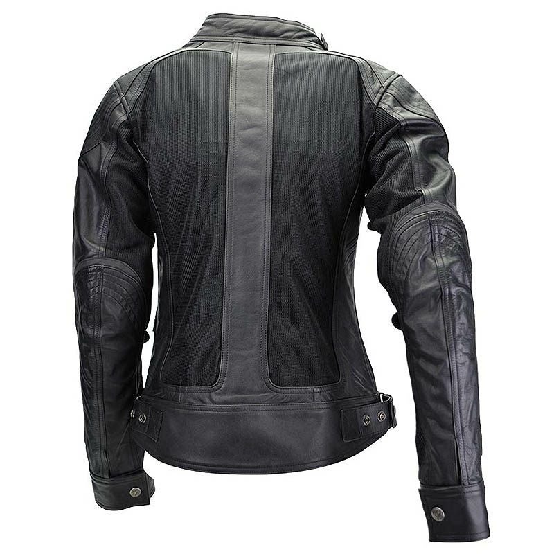 SAHARA LADY レディース レザーメッシュ バイクジャケット ブラック By City 10