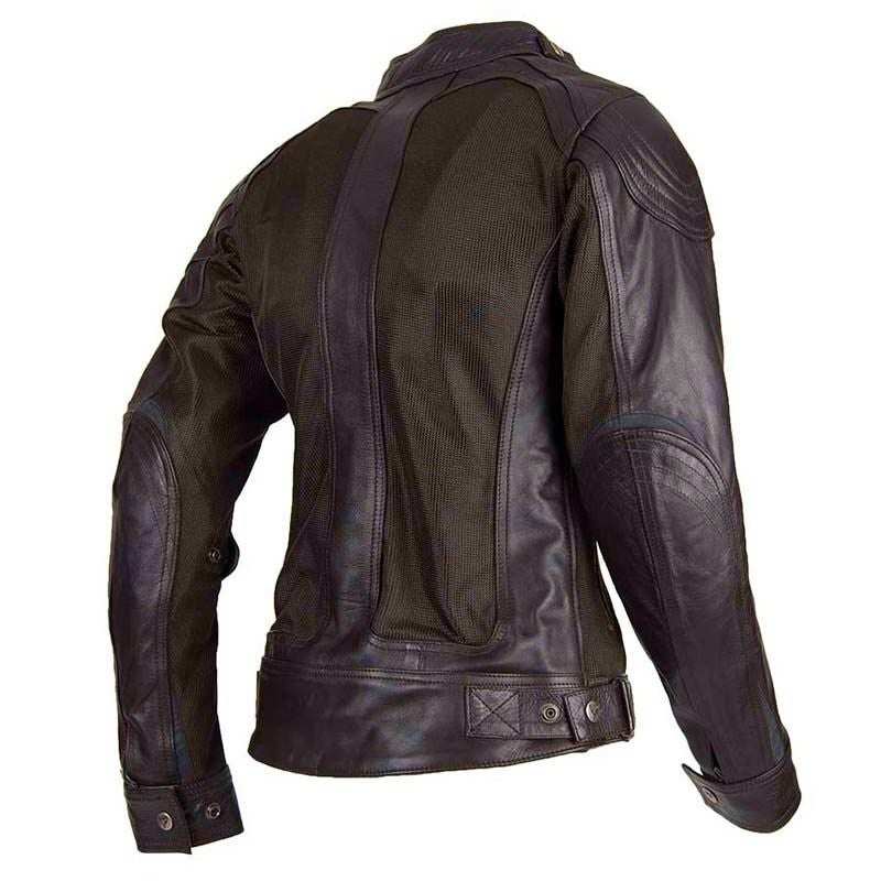 SAHARA LADY レディース レザーメッシュ バイクジャケット ブラウン By City 2