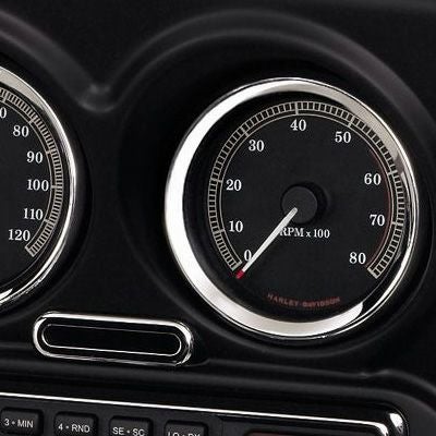 クロームメーターベゼル　'96～'99FLHT、'99FLTR用-01