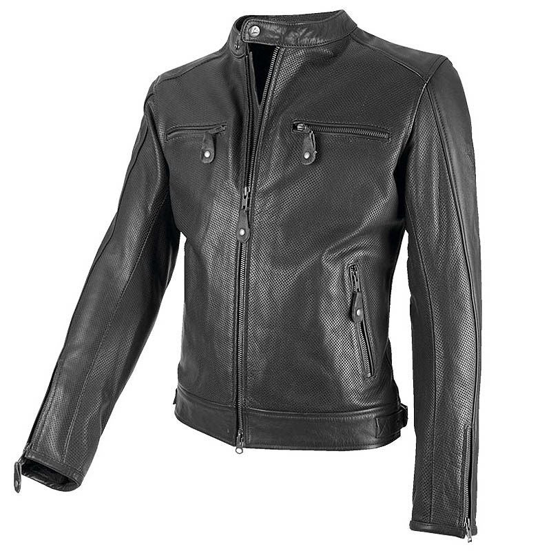 STREET MAN パンチングレザー バイクジャケット ブラック By City