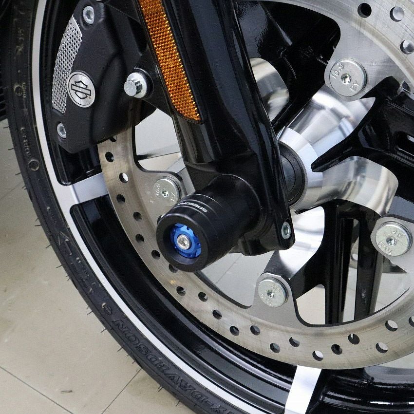 2024以降 ロードグライド、ストリートグライド フロントアクスルスライダー (ブルー) スピードラ
