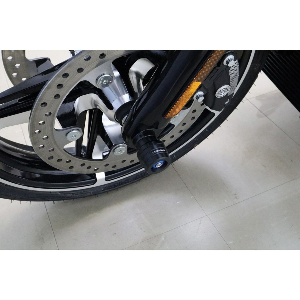 2024以降 ロードグライド、ストリートグライド フロントアクスルスライダー (ブルー) スピードラ3