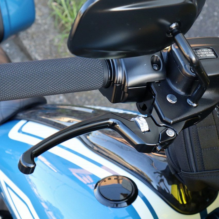 M8ソフテイル アルミ削り出し アジャスタブルレバーセット スタンダードタイプ (ブラック/シルバー) スピードラ