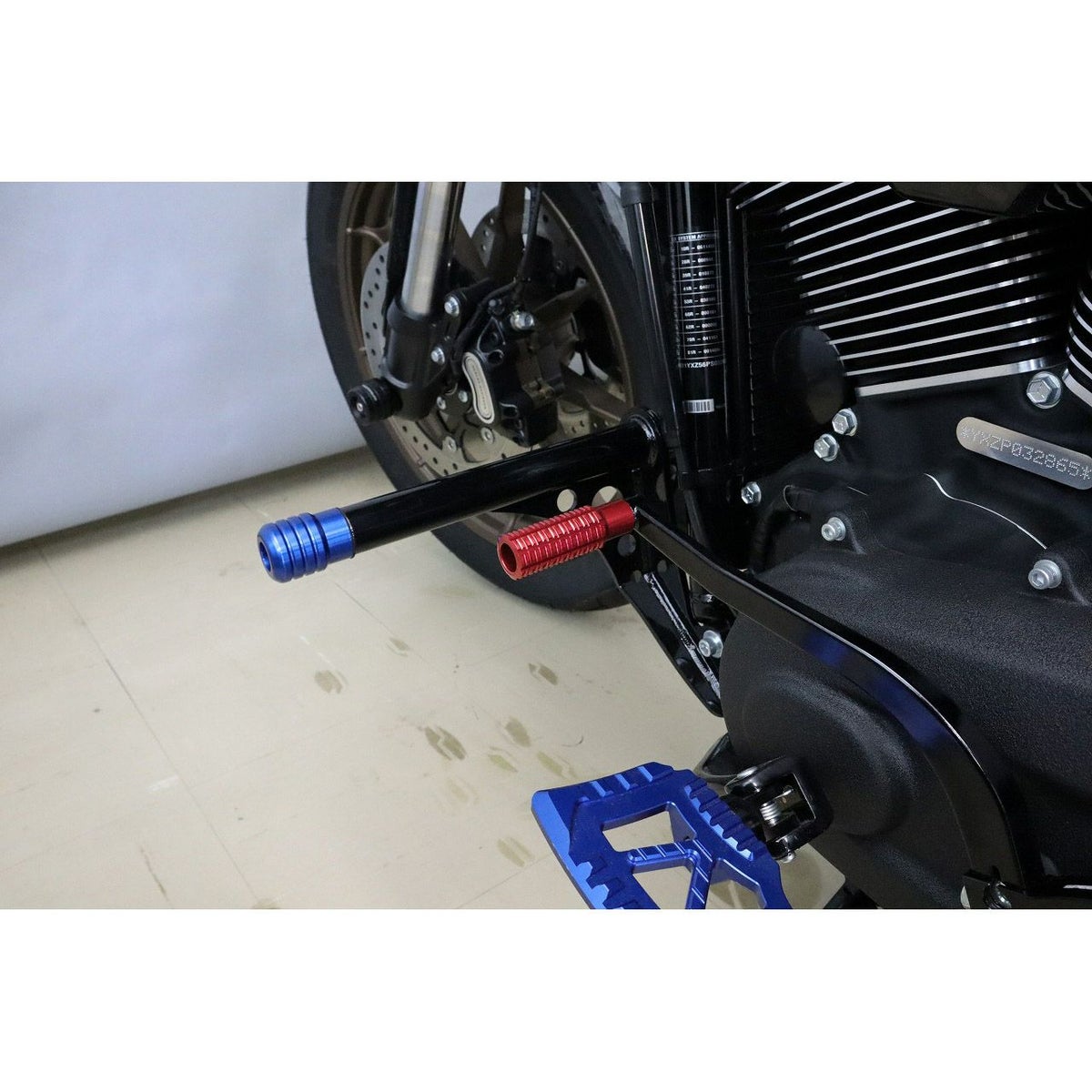  ハーレー アルミ削り出し シフトペグ (レッド) スピードラ3