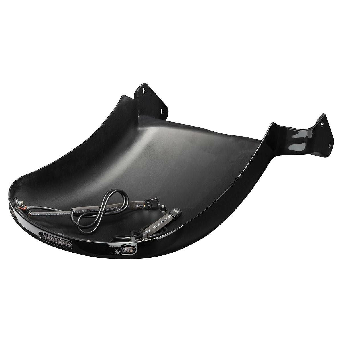 M8 ブレイクアウト ファットボーイ ワイドボバー リアフェンダー LEDテール、ウインカーセット ビビッドブラック HOGWORKZ 6