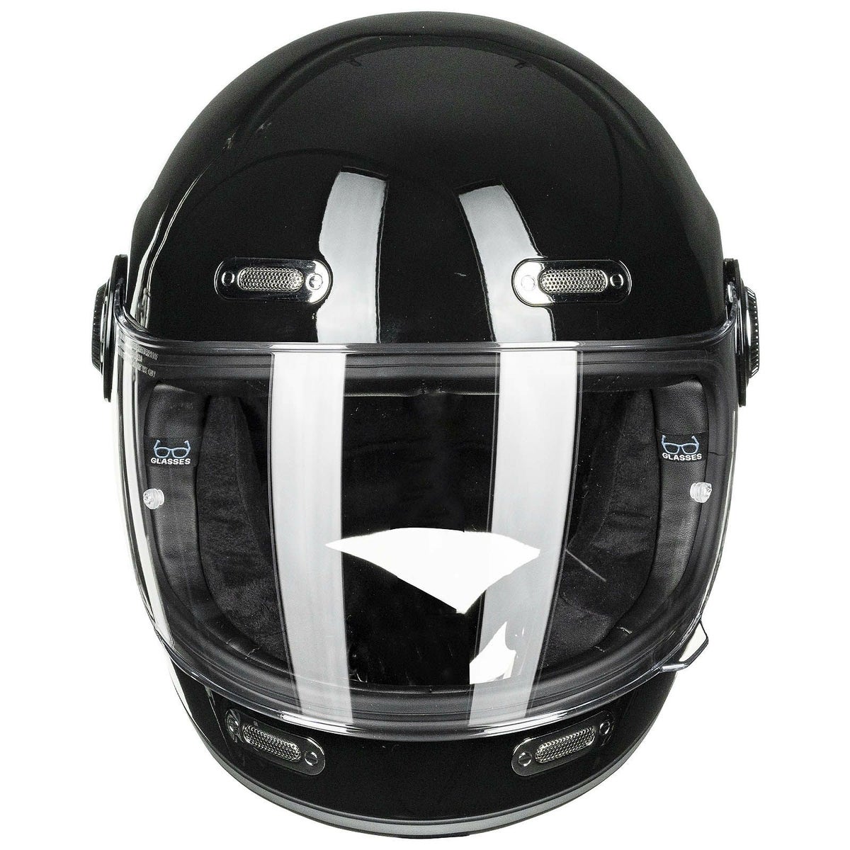 ILM Z503シリーズ レトロ フルフェイスヘルメット グロスブラック 2