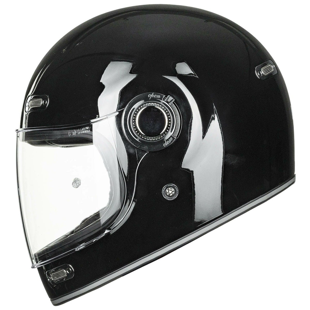 ILM Z503シリーズ レトロ フルフェイスヘルメット グロスブラック 3