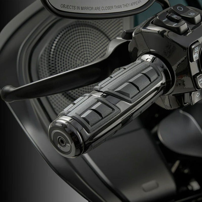  ハーレー シケイン ハンドグリップ ケーブルスロットル用 (ブラック)