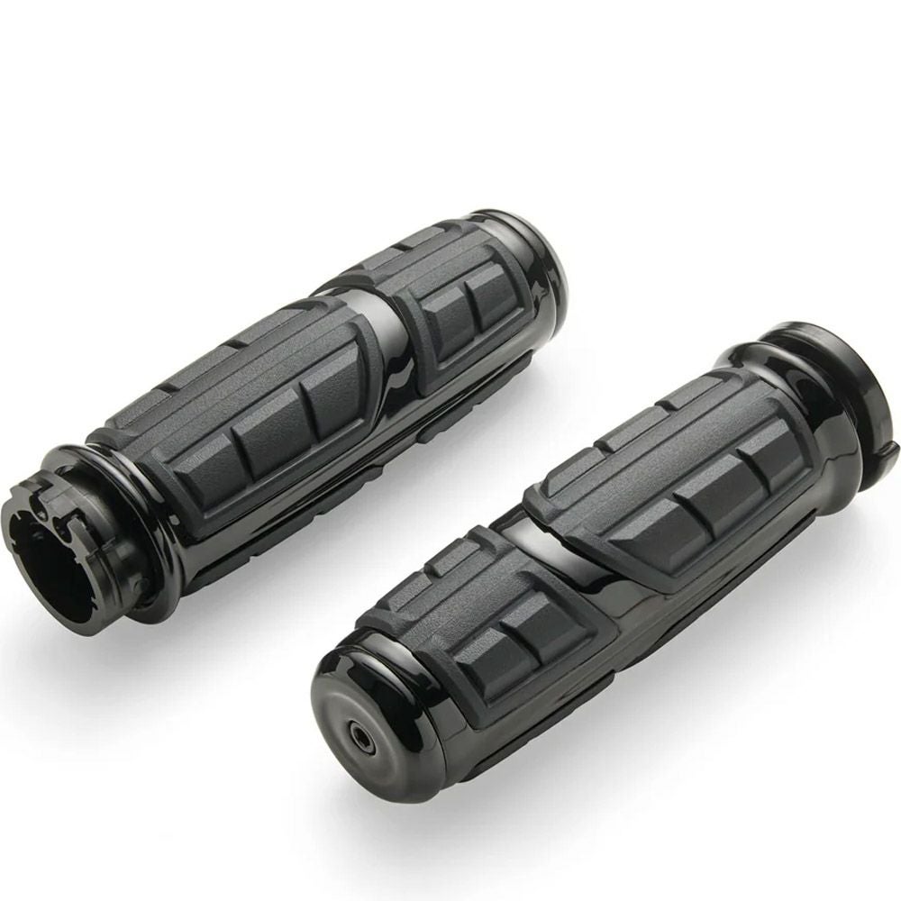  ハーレー シケイン ハンドグリップ ケーブルスロットル用 (ブラック)1