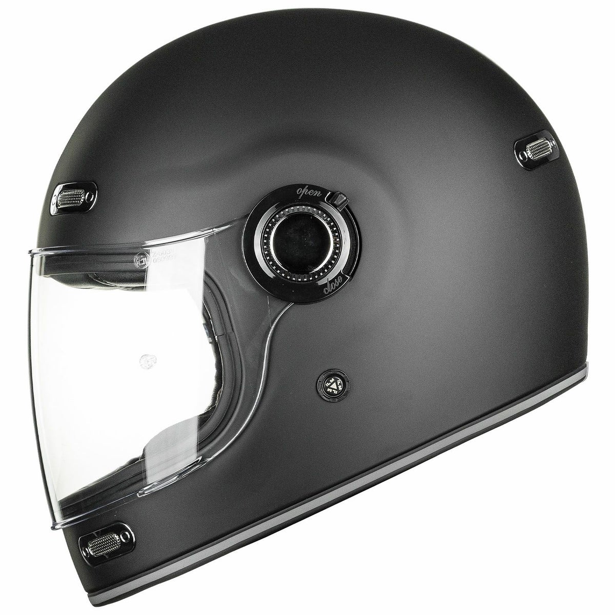 ILM Z503シリーズ レトロ フルフェイスヘルメット マットブラック 3