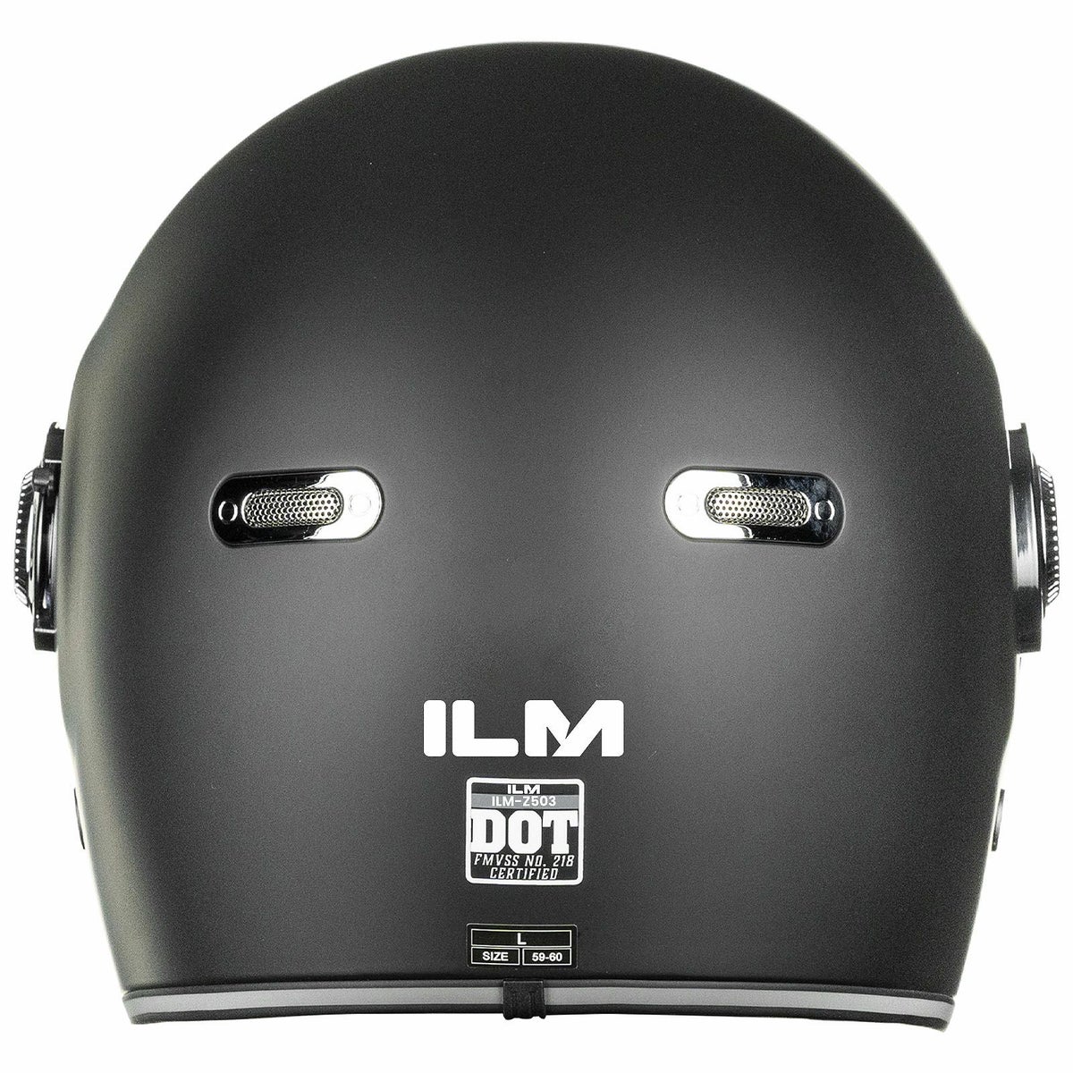 ILM Z503シリーズ レトロ フルフェイスヘルメット マットブラック 5
