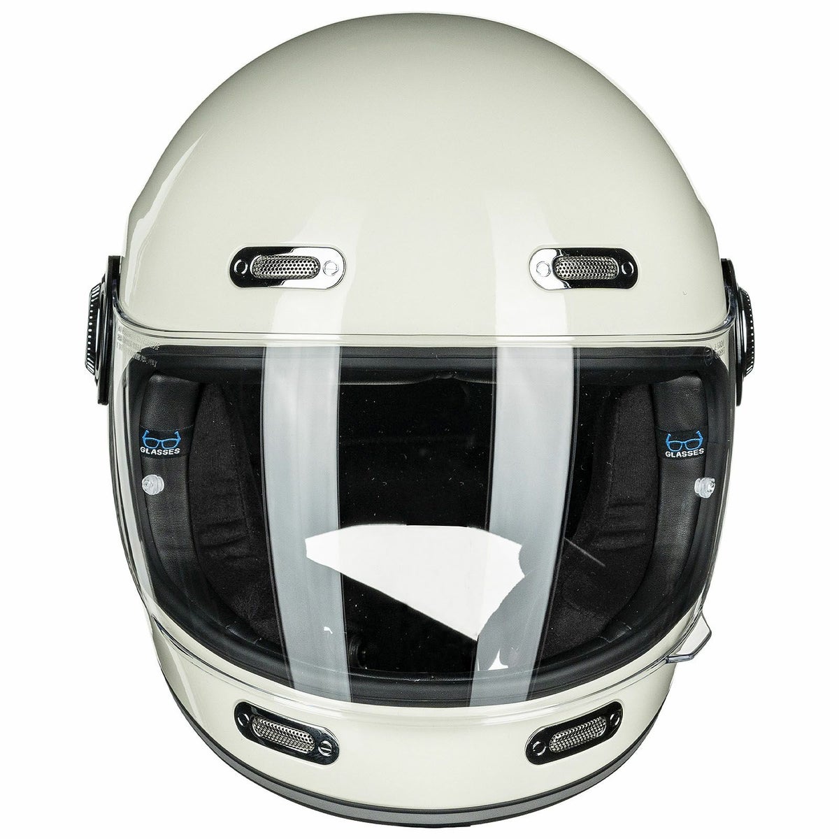 ILM Z503シリーズ レトロ フルフェイスヘルメット ホワイト 2