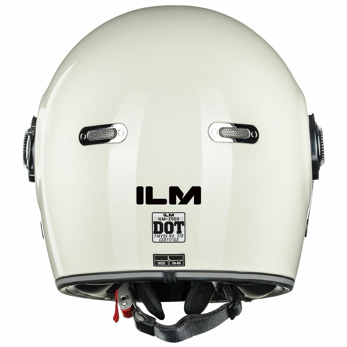ILM Z503シリーズ レトロ フルフェイスヘルメット ホワイト 5