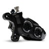 ツーリング、ソフテイル、Ｖロッド、スポーツスター レースシリーズ・モノブロック フロントブレーキキャリパー 11.8インチ/左用 (ブラック/ブラック)