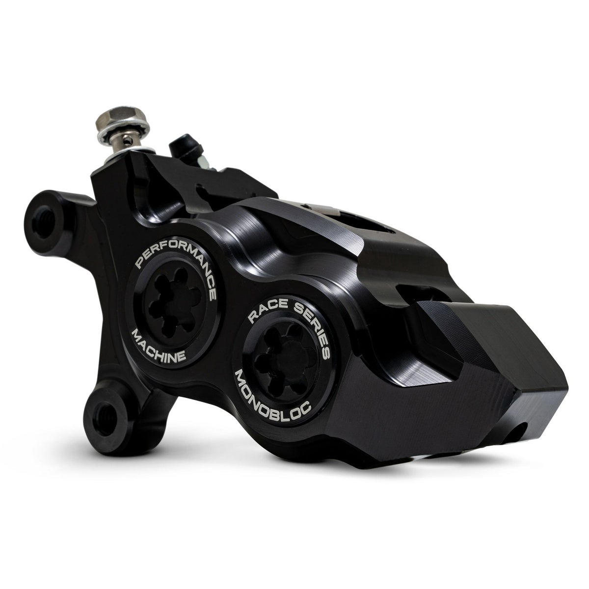 ツーリング、ソフテイル、Ｖロッド、スポーツスター レースシリーズ・モノブロック フロントブレーキキャリパー 11.8インチ/左用 (ブラック/ブラック)1