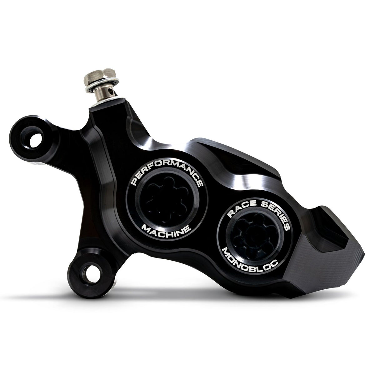 ツーリング、ソフテイル、Ｖロッド、スポーツスター レースシリーズ・モノブロック フロントブレーキキャリパー 11.8インチ/左用 (ブラック/ブラック)2