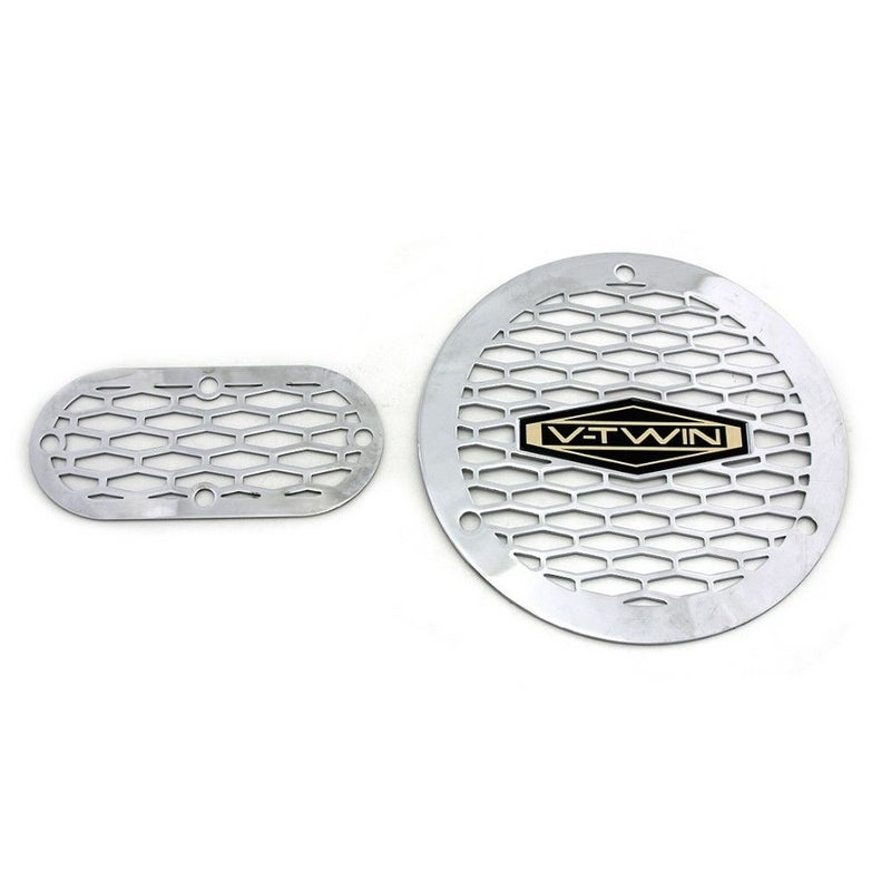 V-TWIN ベンテッド ダービーカバー&インスペクションカバーセット 1984～1998 ダイナ、ソフテイル、ツーリング