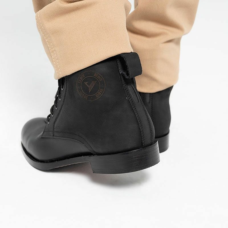 SICILIA レザー ライディングブーツ ブラック By City 9