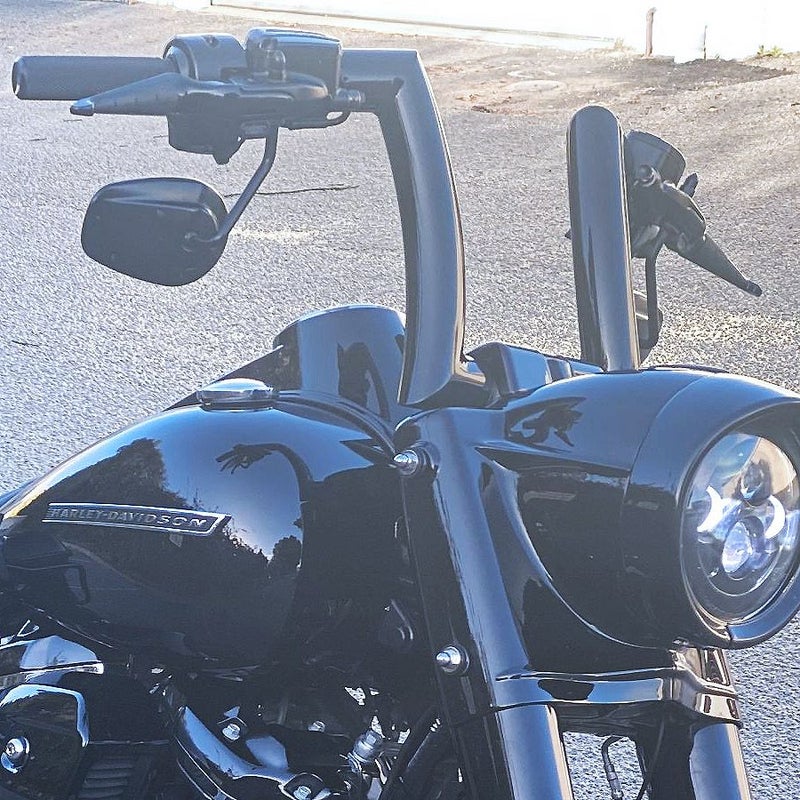 ハイボール 2インチ径 ハーレー ハンドルバー 12インチ (グロスブラック)