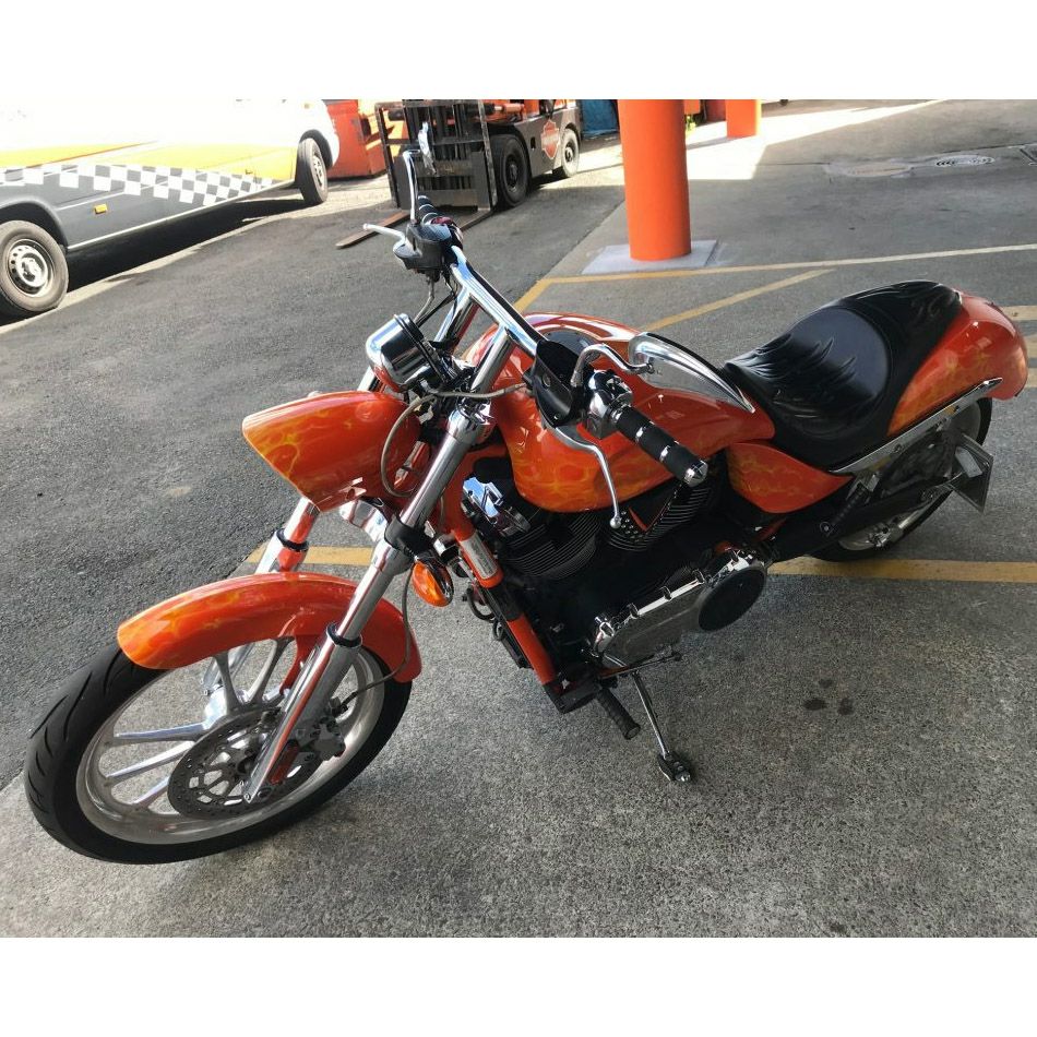 ストレートライズ 2インチ径 ハーレー Tバー 6インチ (ポリッシュ)1