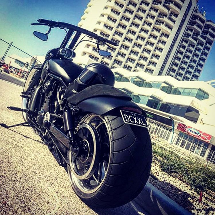 ストレートライズ 2インチ径 ハーレー Tバー 10インチ (サテンブラック)