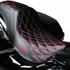ハーレー ツーリングモデル RISE UP シート ダブルダイアモンド レッドステッチ Hog Workz（ホグワークズ）