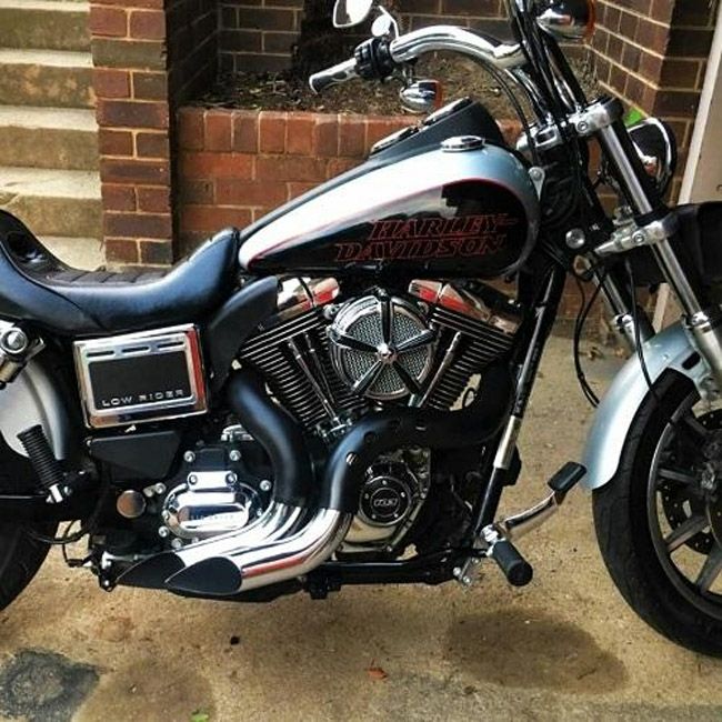 EVO/TC ソフテイル、ダイナ、ツーリング、トライク カットバック フルエキゾーストマフラー (クローム/ブラック)4