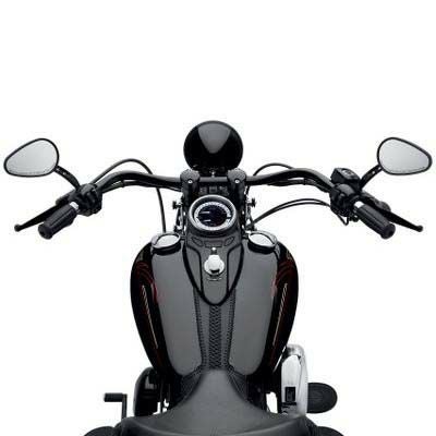 ナロービーチハンドルバー　クロスボーンズスタイル/グロスブラック-01