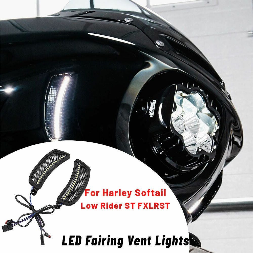 ローライダーST フェアリング サイドベント LEDウインカーライト ブラック