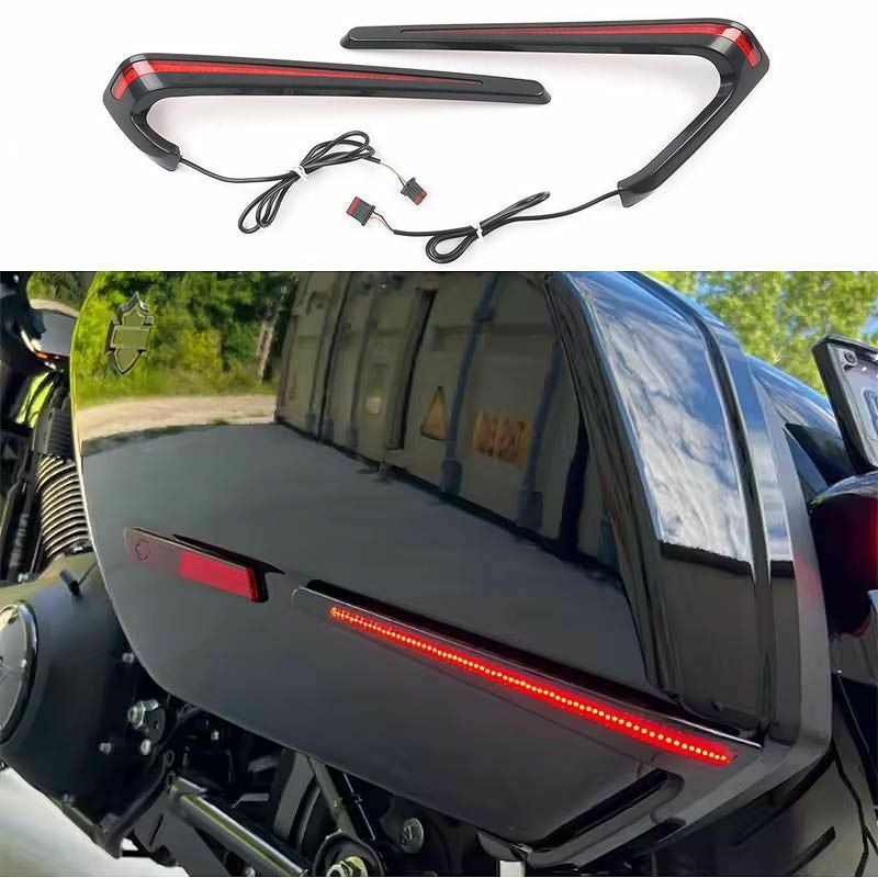 ローライダーST スポーツグライド サドルバッグLEDライト レッド