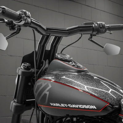 Wild 1 Chubbys Drag Bars ハンドル 6インチ ブラック |ハーレーパーツ 