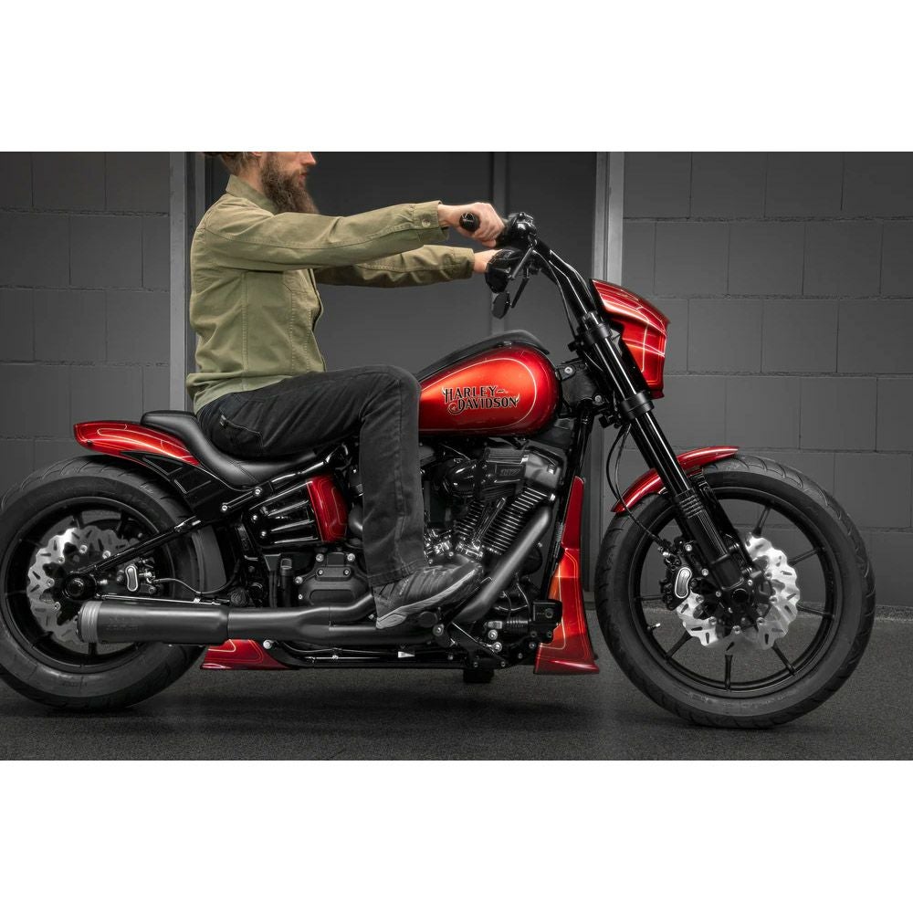 キラーカスタム バックセーバー 2インチ径 プルバックTハンドルバー デジタルメーター用 6インチ (グロスブラック)8