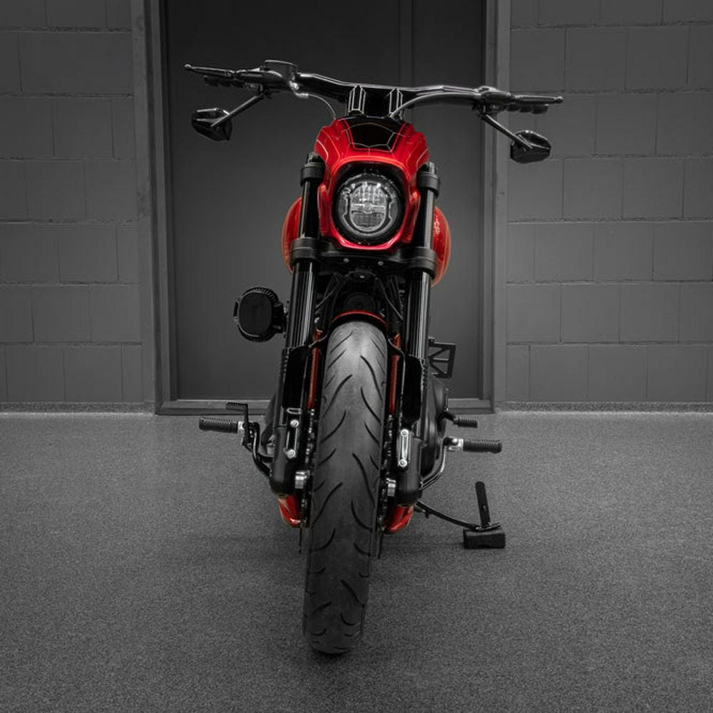 キラーカスタム バックセーバー 2インチ径 プルバックTハンドルバー デジタルメーター用 10インチ (グロスブラック)8