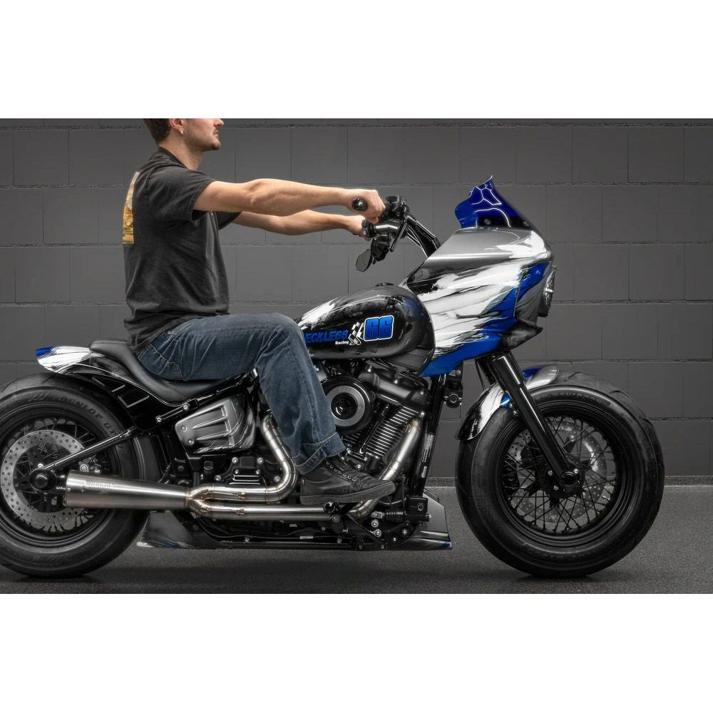 キラーカスタム バックセーバー 2インチ径 プルバックTハンドルバー デジタルメーター用 12インチ (グロスブラック)9