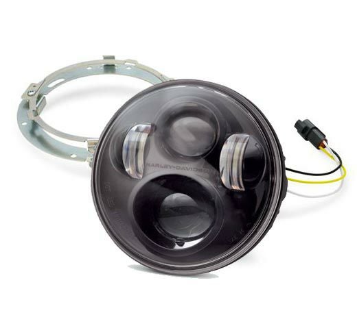LED 7インチ・ヘッドライト [ブラック] ツーリング、FLナセル、'12 FLD用-02