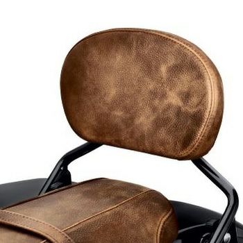 ディストレッスド・ブラウンレザー　ショート・パッセンジャーバックレストパッド-01