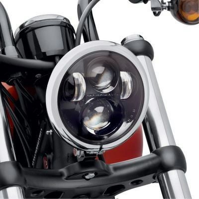 LED ヘッドライト/グロスブラック スポーツスター/VROD/FXST/ダイナ他
