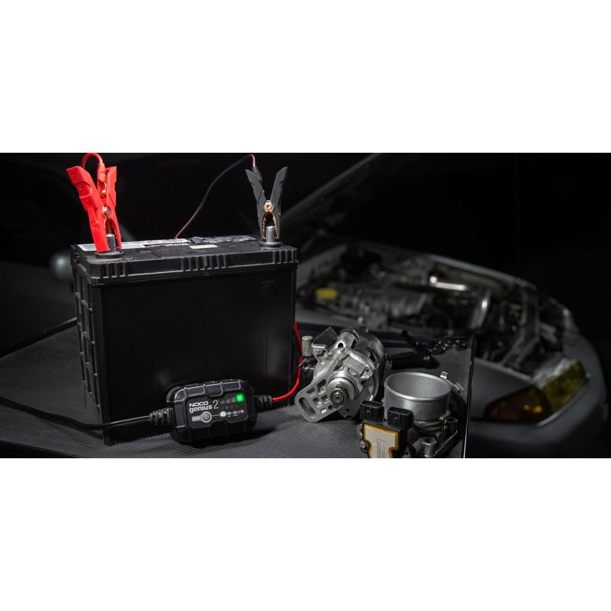 NOCO ジェニウス2 リチウム/鉛対応 2アンペア 高性能バッテリーチャージャー1
