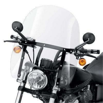 クイックリリースコンパクトウインドシールド　16インチ ライトスモーク　2011～2014 FXS-01