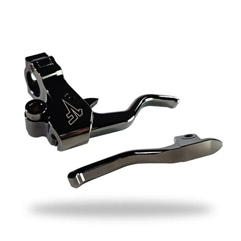 ソフテイル イージープル・レバーセット (ブラッククローム) ワンフィンガー